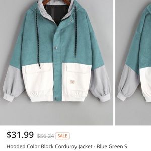 Zaful hooded corduroy jacket